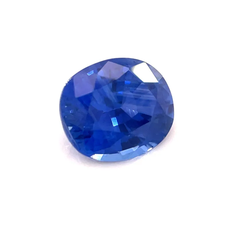 1.17 Carat Oval Blue Sapphire Loose Unset 3-Stone Engagement Ring Gemstone