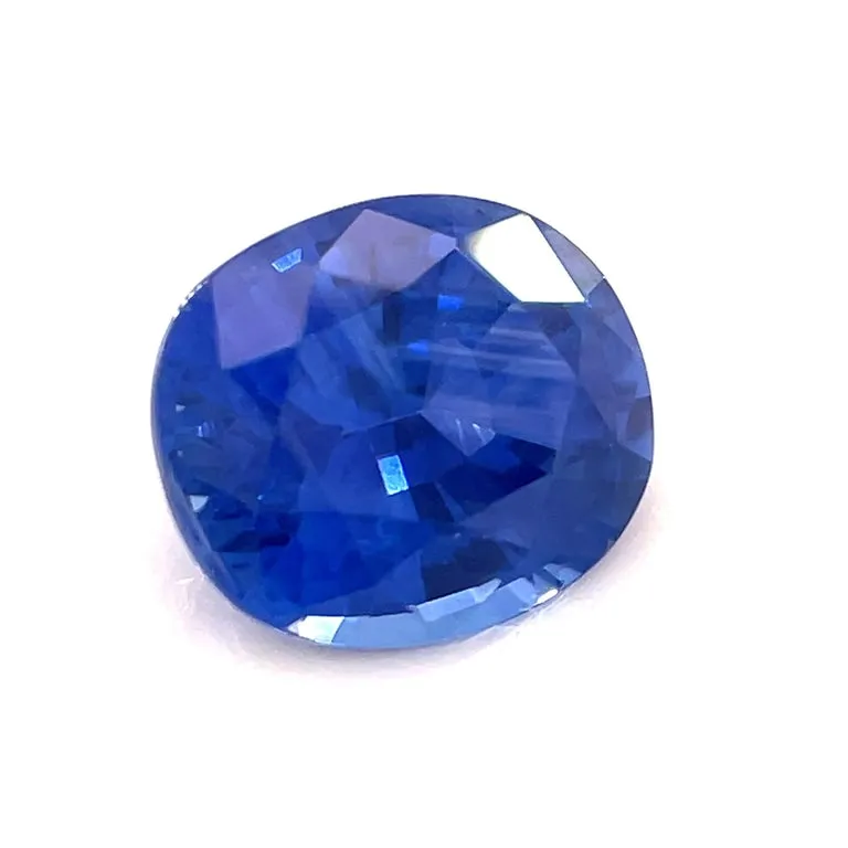 1.17 Carat Oval Blue Sapphire Loose Unset 3-Stone Engagement Ring Gemstone