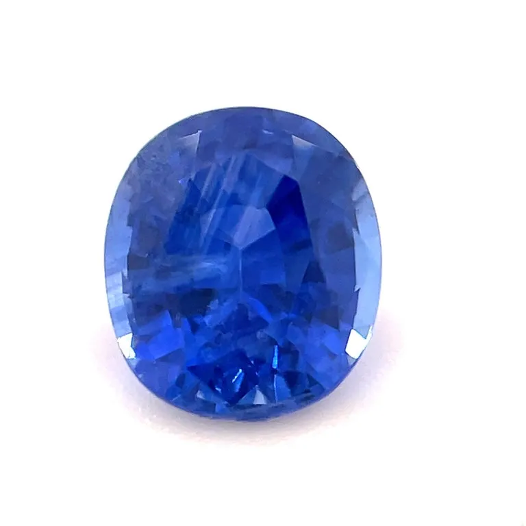 1.17 Carat Oval Blue Sapphire Loose Unset 3-Stone Engagement Ring Gemstone