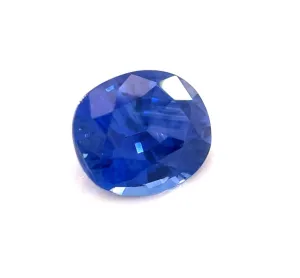 1.17 Carat Oval Blue Sapphire Loose Unset 3-Stone Engagement Ring Gemstone