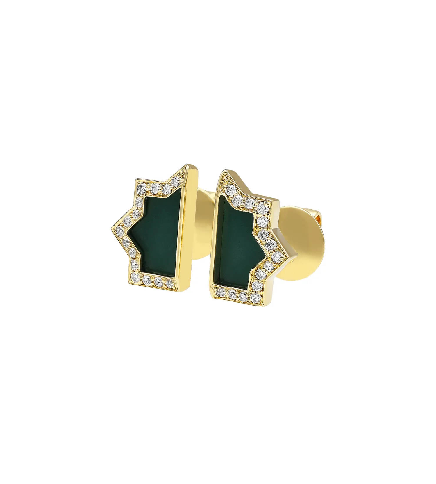 Andalus Edge Green Onyx Earrings