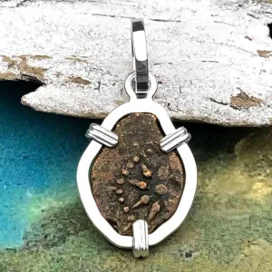 Biblical Widow's Mite in a Sterling Silver Pendant | Artifact #3706