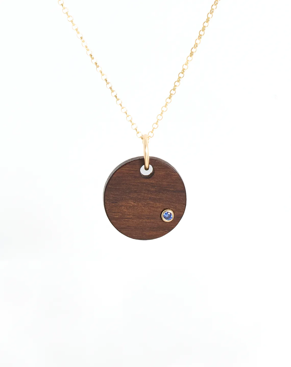 BLUE SAPPHIRE ROUND - Yellow Gold