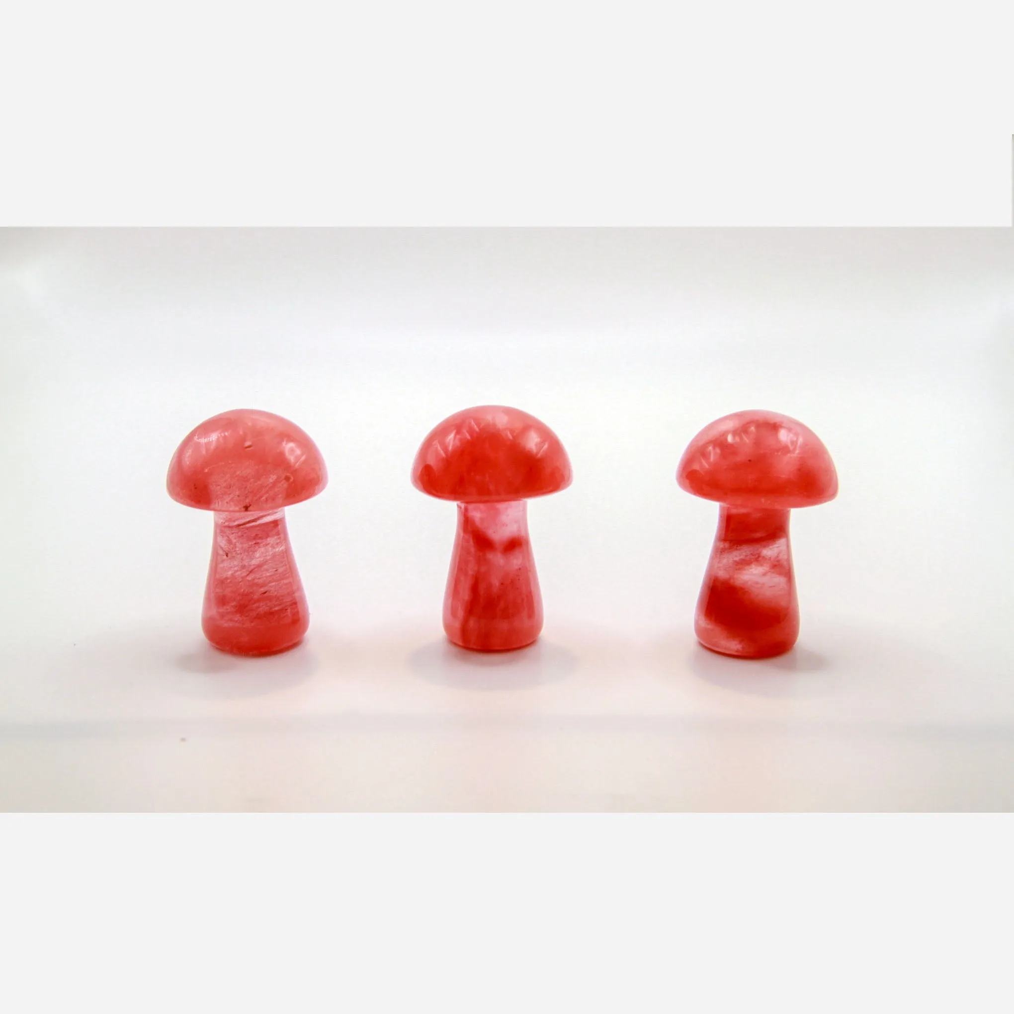 Cherry Quartz Mushrooms