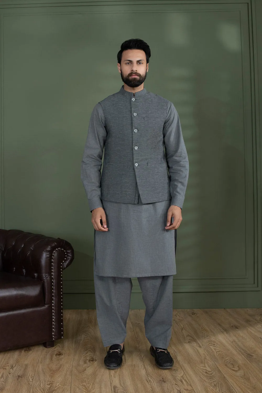 Cotton Slub Waistcoat
