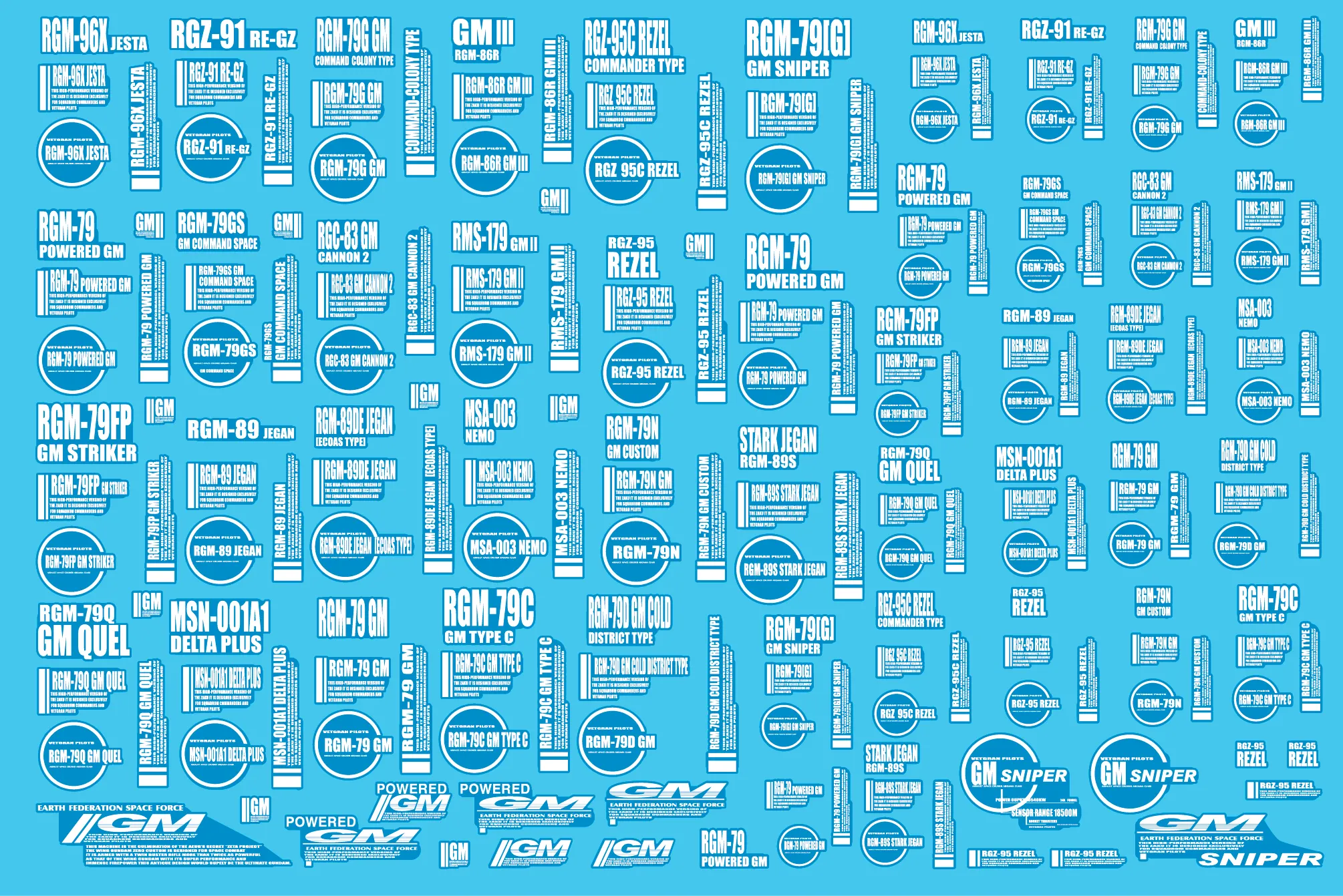 DD GM Universal Luminous Water Decal (White)