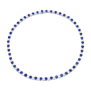 Diamond and sapphire necklace (SKU N057)