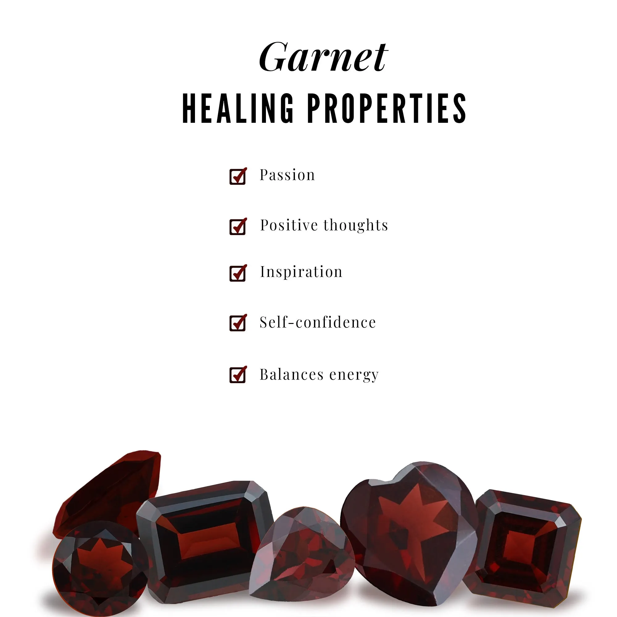 Heart Shape Garnet Ring Set with Diamond