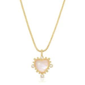 Heavenly Heart Necklace in Moonstone