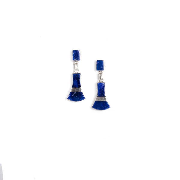 Lapis Lazuli Earrings Suyana | Artisan Jewelry | Crafted in the Chilean Andes