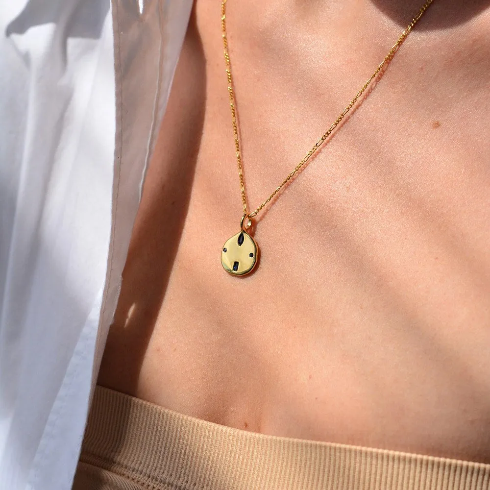 Linda Tahija Relic Gem Necklace, Created Sapphire, Gold or Silver