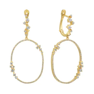Luminous Oval Dangle Earrings