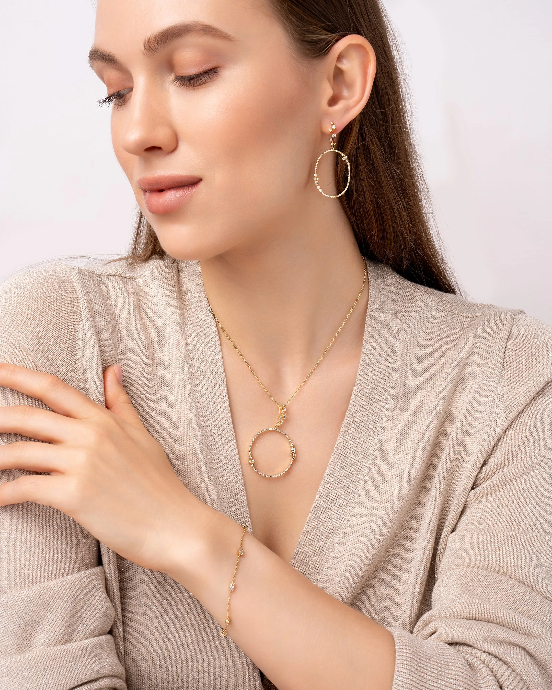 Luminous Oval Dangle Earrings