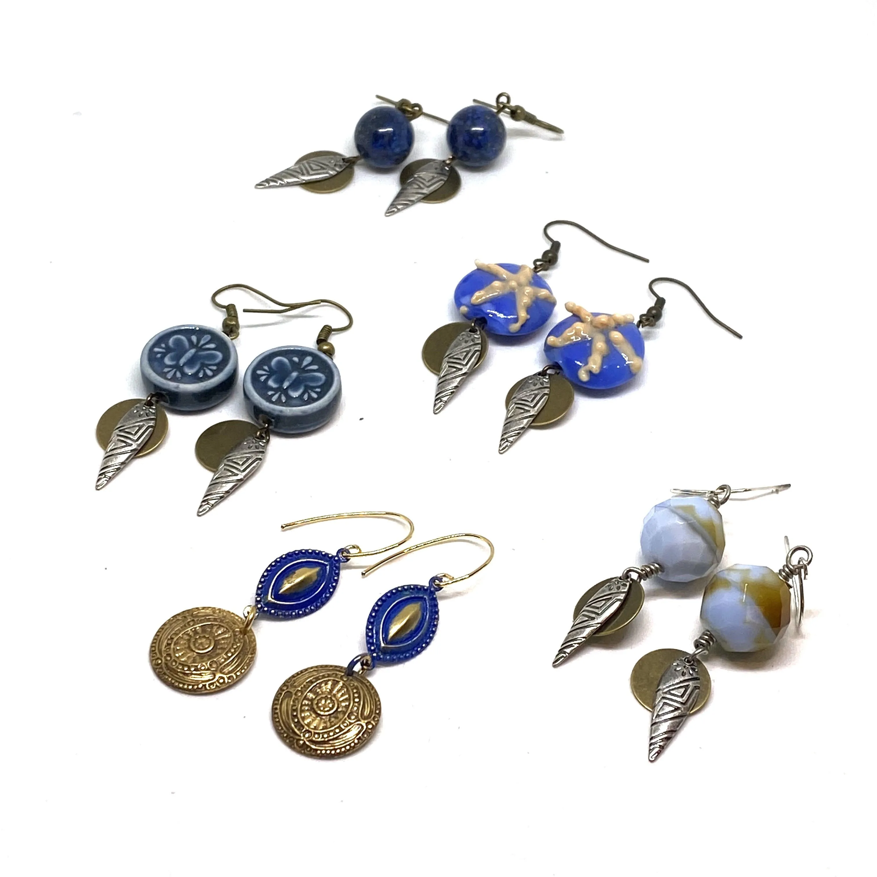 Midnight Sky Tribal Dangle Earrings