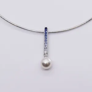 'Mikimoto' Elements of Life Akoya Pearl and Sapphire Ocean Necklace | 8.3mm, 0.85ctw |