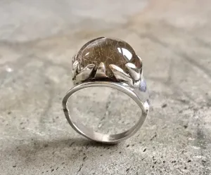 Quartz Ring - Large Statement Ring - Vintage Sphere Ring
