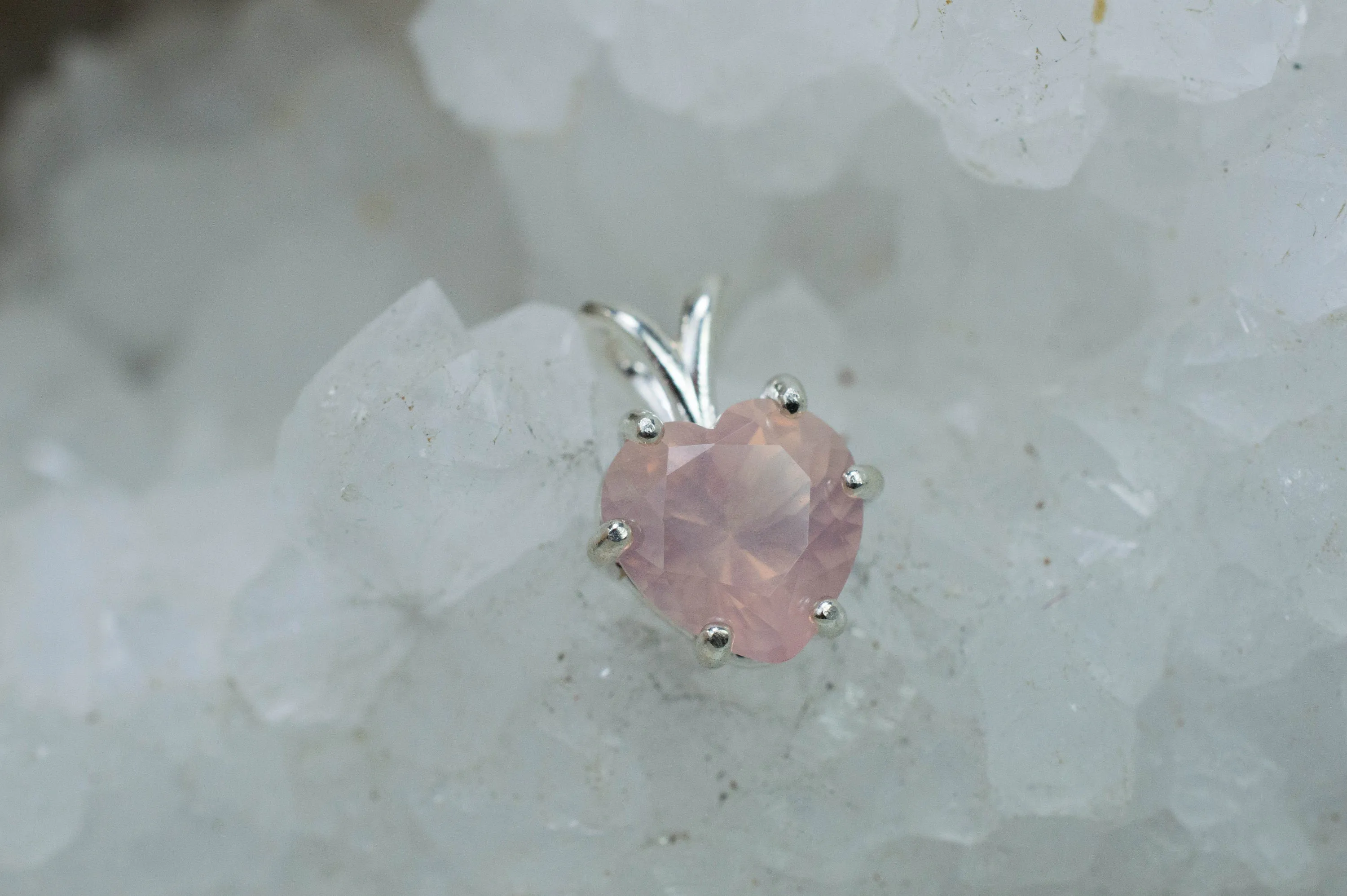 Rose Quartz Pendant; Natural Untreated Brazil Rose Quartz; 2.820cts
