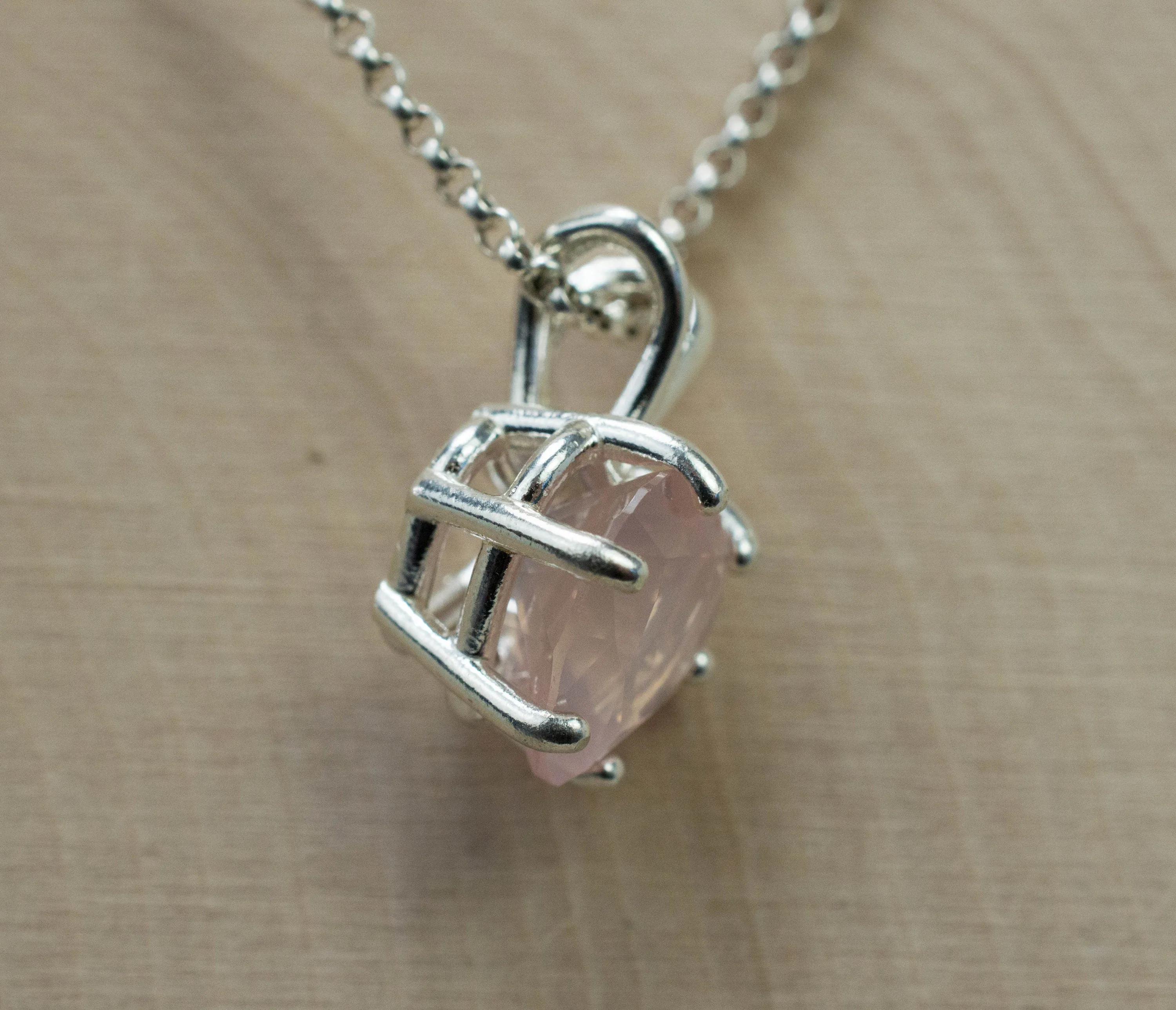 Rose Quartz Pendant; Natural Untreated Brazil Rose Quartz; 2.820cts