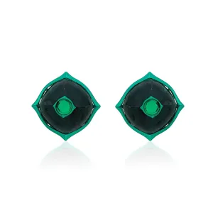 Sultana Dome Stud Earrings