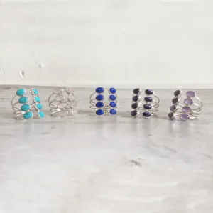 The Deep Ocean Silver Rings