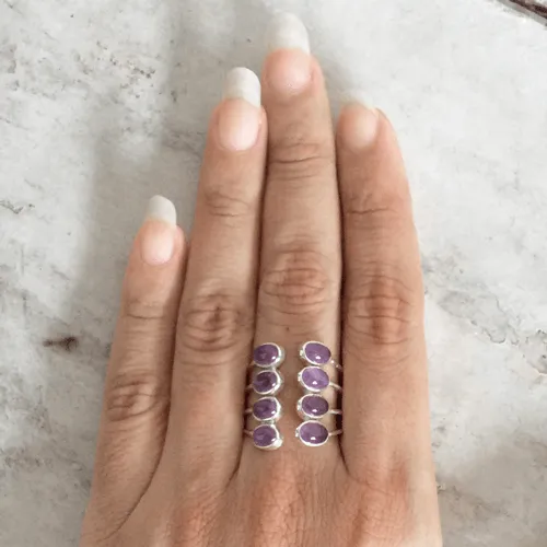 The Deep Ocean Silver Rings