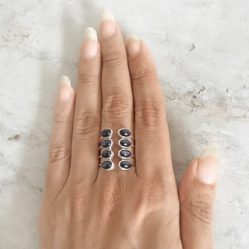 The Deep Ocean Silver Rings