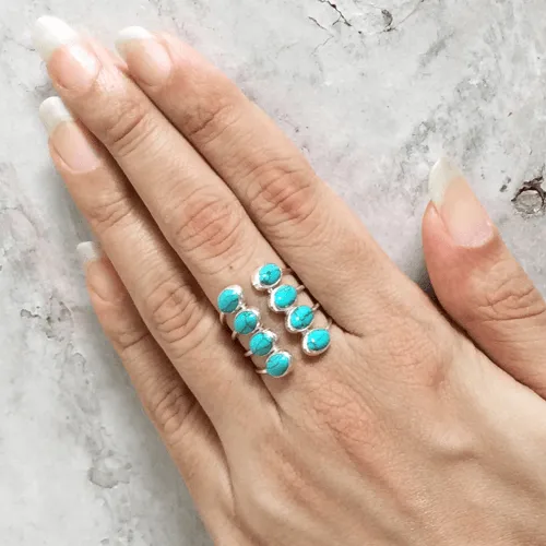 The Deep Ocean Silver Rings
